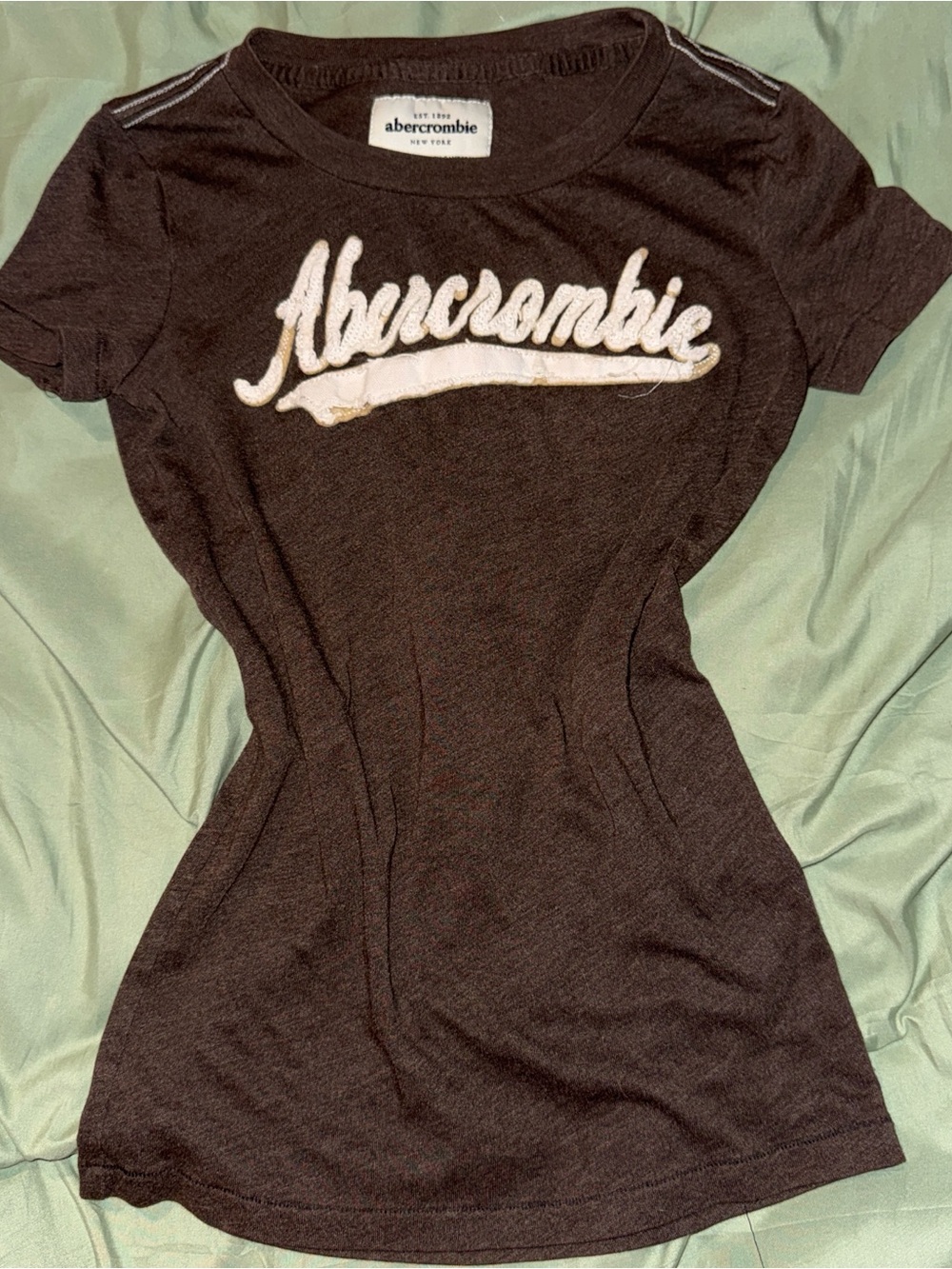 Abercrombie & Fitch Charcoal Short Sleeve Logo Tee